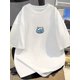 thumbnail image 1 of Women's Oversized Cartoon Graphic Tee - Black Casual Crew Neck Short Sleeve Top, Machine Washable, Relaxed Fit for Casual Attire Allseason Apparel Relaxed Fit Shirt Glossy Fabric Ladies T Shirts, 1 of 7