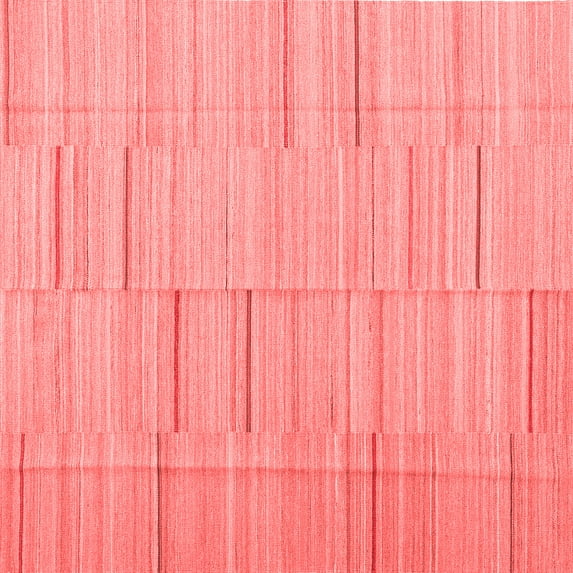 Ahgly Company Indoor Square Abstract Red Contemporary Area Rugs, 3' Square