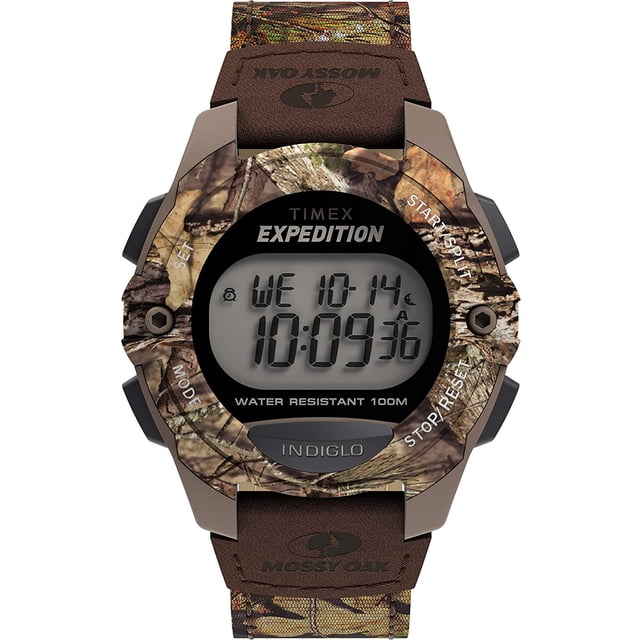 Reloj Timex x Mossy Oak Expedition Digital CAT 40mm para Hombre - Correa de Tejido Camo Br Timex Timex