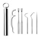 thumbnail image 1 of Palillos de dientes portátiles jinwen de Acero inoxidable con almacenamiento y Limpiador para viajes, 1 of 8