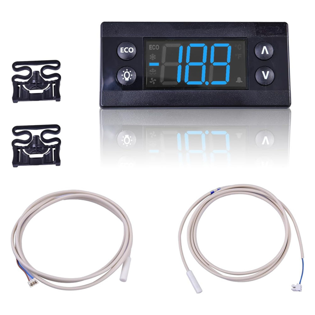 Erc112C Temperature Controller Kit, Electronic Refrigeration Controller with Sensor Compatible with 080G3491
