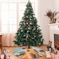 thumbnail image 7 of Lsque Surfing Cat Sun Print Christmas Tree Skirt, Tree Skirt with Ties or Velcro, Perfect for Holiday Decorations, Halloween, and New Year-36", 7 of 7