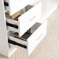 thumbnail image 3 of KULAGAGA Height Adjustable Electric Standing Desk with File Cabinet, 55.1 in x 63 in, White, 3 of 8