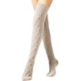 thumbnail image 1 of Calcetines hasta el muslo para mujer,Calcetines hasta el muslo largos y cálidos de invierno para niñas,Calcetines de punto cálidos para mujer Beige Sincero Electrónica, 1 of 5