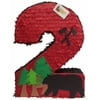Large Number Two Pinata 23" Tall Lumberjack Theme Party Favor