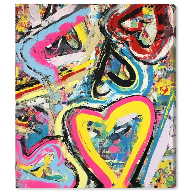 Runway Avenue Abstract Wall Art Canvas Prints Tiago Magro Balloons Paint Yellow Pink Walmart Com Walmart Com