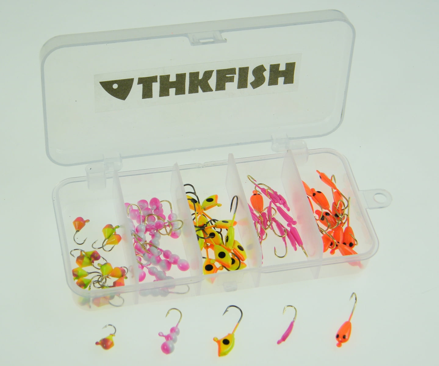 70Pcs HKFISH 0.75g-1.24g Random Style Ice Fishing Ant Drop Jig Head Single Hooks Fishing... by