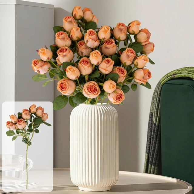 Artificial Rose Bouquet For Home Living Room Decor And Floral Arrangements Mom's Day Gifts