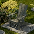 thumbnail image 3 of Wildridge Freedom Modern Adirondack Chair, Dark Gray - Outdoor Weather Resistant Poly Furniture for Patio, Porch, Deck, Pool, Garden, Backyard, 3 of 4