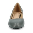 thumbnail image 6 of Journee Womens Saarii Wide Width Slip On Block Heel Round Toe Pumps, 6 of 9
