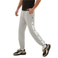 thumbnail image 2 of hirigin Men Casual Sweatpants, Side Button Elastic Waist Contrast Color Sports Pants Trousers with Pocket, 2 of 5