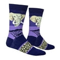 thumbnail image 3 of Cool Socks, Wild African Safari, Jungle Animal Print Fun Socks for Men, Elephant, 3 of 6