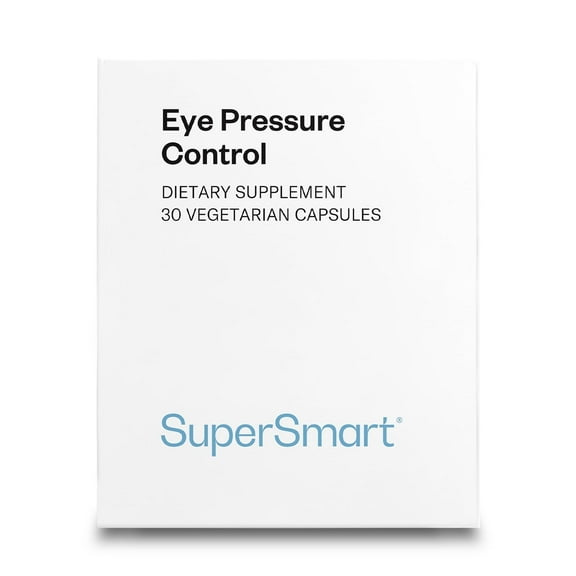 SuperSmart Eye Pressure Control (Patented Ingredients) - with Mirtoselect Bilberry Extract & Pycnogenol Pine Bark Extract - Eyes Supplement | Non-GMO & Gluten Free - 30 Vegetarian Capsules