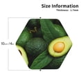 thumbnail image 3 of Disketp Fresh Avocados Funny Coasters,4 Pcs Leather Coasters With Holder, Perfect Housewarming Hostess Gifts,Protect Furniture From Water Marks Scratch, 3 of 9
