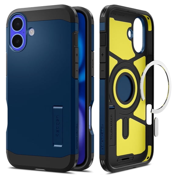 Funda Spigen Tough Armor (Ai) MagFit para iPhone 16 - Azul Marino