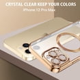 thumbnail image 4 of for iPhone 12 Pro Max Magnetic Case [Compatible with Magsafe], Full Body Protective Cover Soft TPU Shockproof Slim Phone Case for Apple iPhone 12 Pro Max 6.7", Gold, 4 of 18