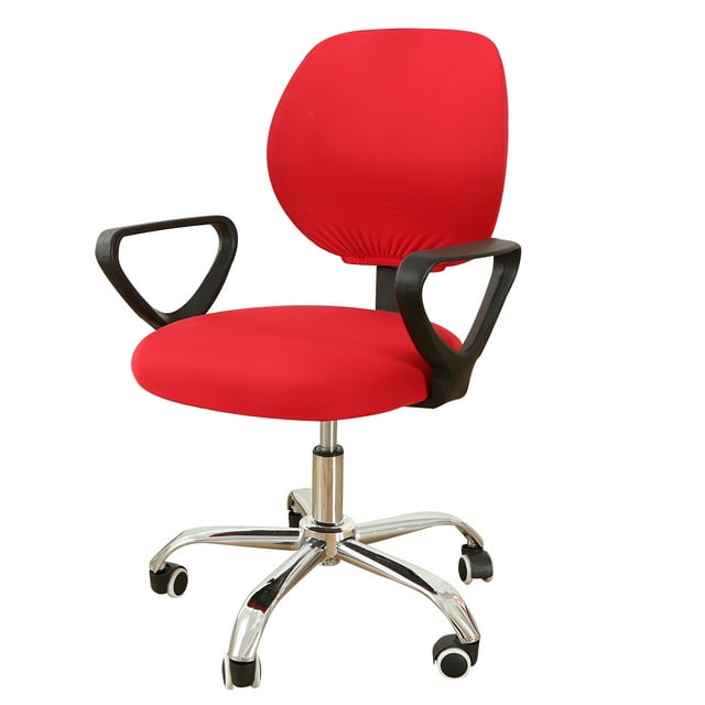 Moonsaad Stretch Office Computer Rotating Chair Split Cover, Spandex Seat Cover Chair Protector Slipcover