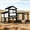 Black, variant on Aivituvin 82.4" Chicken Coop with Wheels, Large Hen House with Run, Chicken Cage for 4-6 Chickens, Weatherproof Asphalt Roof, Nesting Box & Pull-Out Tray (Red)