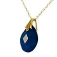 thumbnail image 2 of Galaxy Gold 14k 18" Yellow Gold Genuine Dyed Blue Sapphire Pendant Necklace, 2 of 3