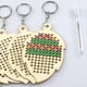 thumbnail image 3 of Llavero de madera hojas Artes de punto de cruz y manualidades Regalos para bolsa de mochila Purse Llavero Kits Plantillas Costura 10 Paquetes Speravity HA012694-00, 3 of 7