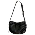 thumbnail image 1 of Bolso Mano Plisado Con Cordón Bolso Cruzado Con Correa Ancha para El Hombro para Desplazamientos Informales Alta Gama (negro), 1 of 9