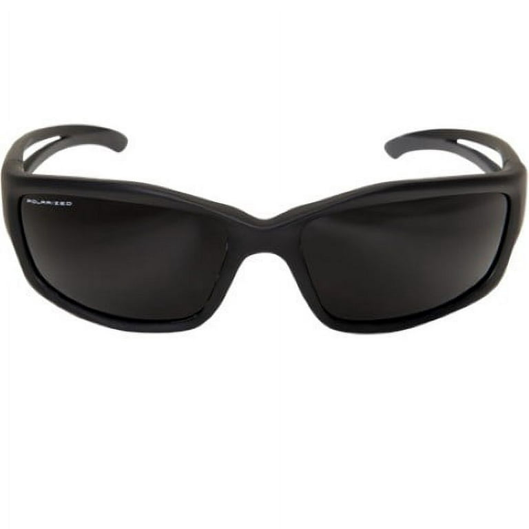Edge Eyewear Kazbek Torque Red E Matte Black Frame Safety Glasses with  Polarized Smoke Lens