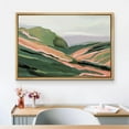 thumbnail image 2 of PixonSign Framed Canvas Print Wall Art Multicolor Paint Stroke Green Valley Nature Wilderness Illustrations Modern Art Decorative Minimal Rustic for Living Room, Bedroom, Office - 24"x36" Natural, 2 of 5
