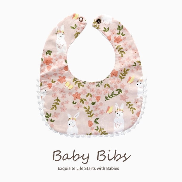 Babero de algodón para bebé, babero, toalla para saliva, bebé recién nacido, impermeable, floral, lindo, productos para madres y bebés