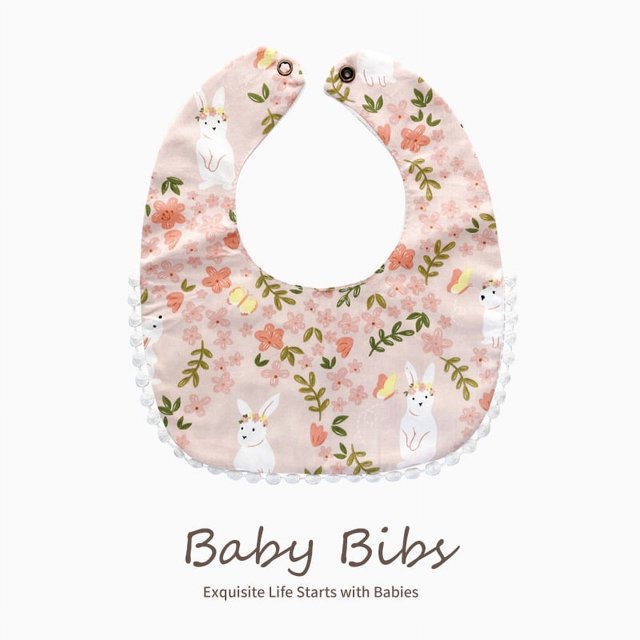 Babero de algodón para bebé, babero, toalla para saliva, bebé recién nacido, impermeable, floral, lindo, productos para madres y bebés