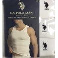 thumbnail image 2 of U.S Polo Assn. Men's 3 Pack 100% Cotton Ribbed Tank Tops Undershirt White, Size LARGE, 2 of 3