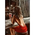 thumbnail image 2 of Luniak, Monika 24x32 Black Ornate Wood Framed with Double Matting Museum Art Print Titled - Warm Night, 2 of 4