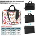 thumbnail image 6 of YFYANG 15.6 inch Universal Laptop Bag Oxford Cloth Laptop Sleeve, Multi-functional Watercolor Bohemian Leaf Pattern Notebook Computer Messenger Bag Handbag, 6 of 8
