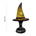 thumbnail image 3 of Witch Lamp Witches Hat Lamp Witch Hat Table Lamp Halloween Glowing Resin Ornament Gothic Witch Hat Night Light Mini Night Light for Bedroom Shelf Spooky Decor with LED(Yellow), 3 of 5