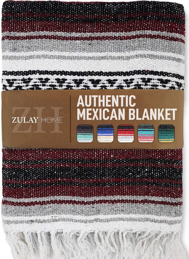 Handcrafted Mexican Blankets Artisanal Handwoven Serape Blanket Beach