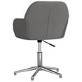 thumbnail image 3 of vidaXL Swivel Office Chair Light Grey Fabric, 3 of 5