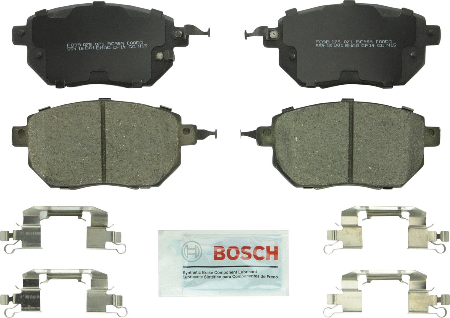 Bosch Bc969 Quietcast Premium Disc Brake Pad Set Fits select: 2003-2007,2009-2010 NISSAN MURANO