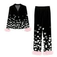 thumbnail image 5 of BILIKEYU Women's Red Valentine Pajama Set Fleece Warm Pink, 5 of 5