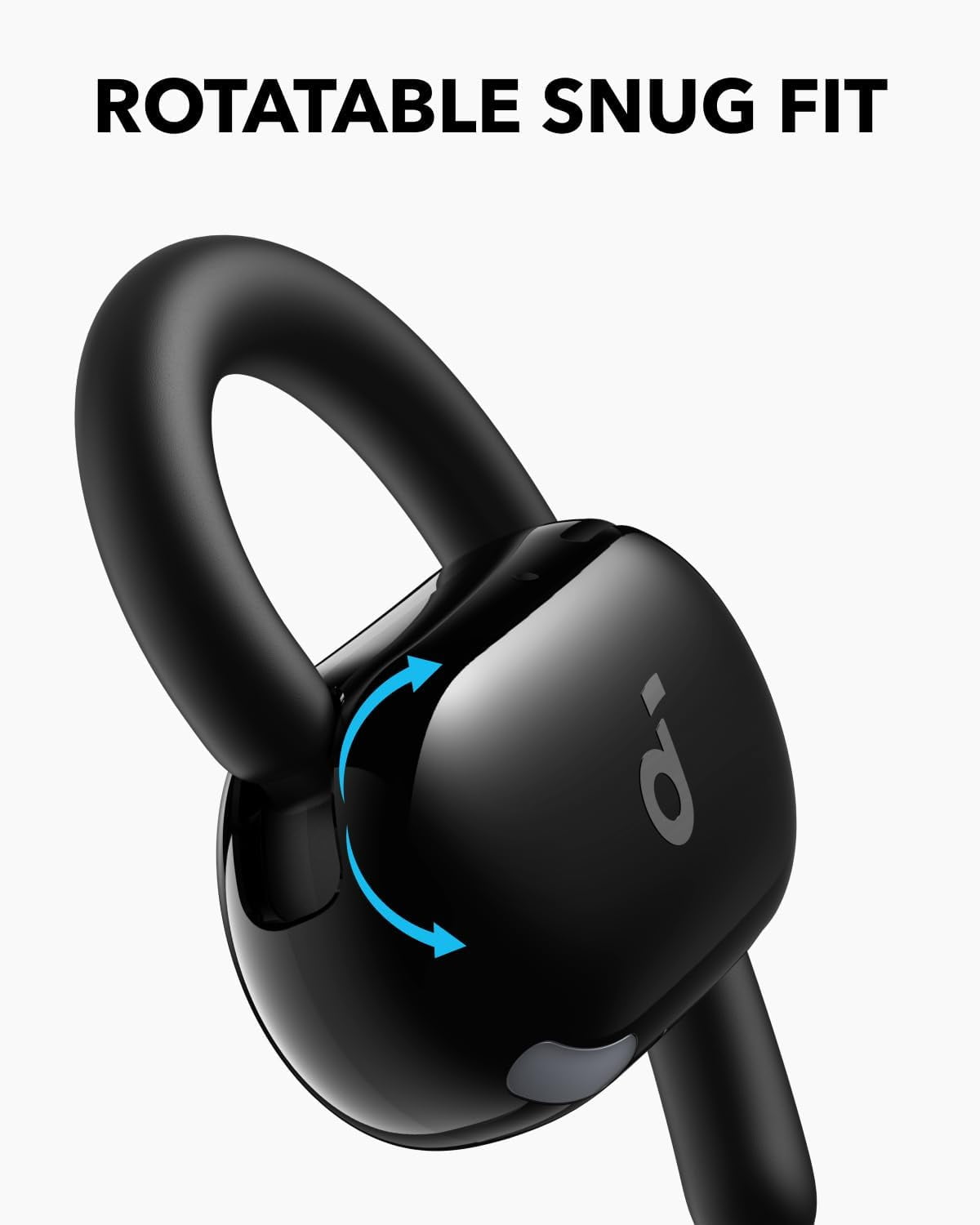 Soundcore V20i by Anker Open-Ear Headphones, Adjustable Ear Hooks, Ultra-Comfort, Black