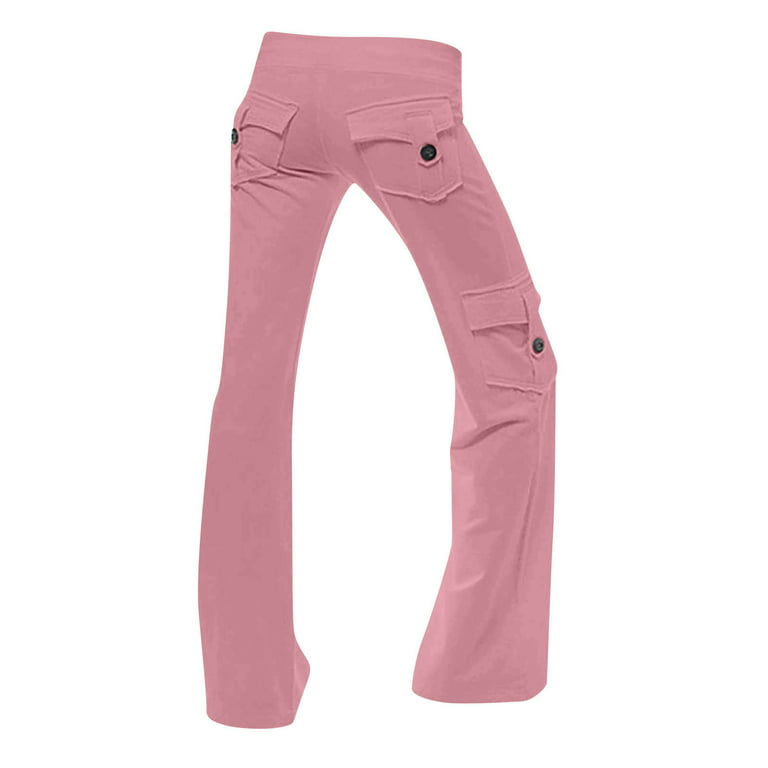 SOOMLON Womens Casual High Waisted Jogger Cargo Pants with Pockets