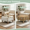 thumbnail image 6 of Xoenoiee Paisley Flower Print Stretch Square Ottoman Cover Breathable Folding Storage Stool Furniture Protector Soft Square Slipcover with Elastic Bottom, L, 6 of 7