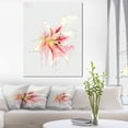 thumbnail image 1 of Croquis Aquarelle de Lys Rose et Jaune - Oeuvre Murale sur Toile de Fleurs, 1 of 4