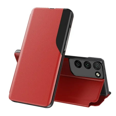 

JNZOUHA Slim Ultra Protective Magnetic Flip Case with Half Window Bracket for Samsung Galaxy A52/A52s 5G/A32 5G/A50/A51/A22/A72/A21s Premium Cover for S22 Ultra/S21/S20 FE/S21 Ultra/S22/