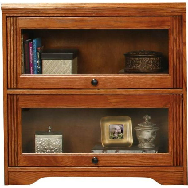 Oak Ridge Lawyers Bookcase W 2 Glass, Antique Lawyer Bookcase With Glass Doors
