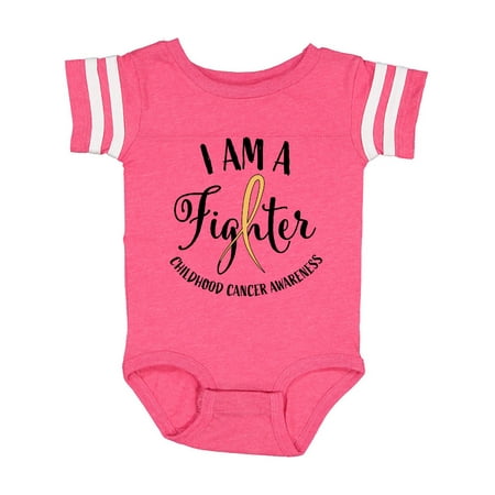 

Inktastic I am a Fighter- Childhood Cancer Awareness Gift Baby Boy or Baby Girl Bodysuit