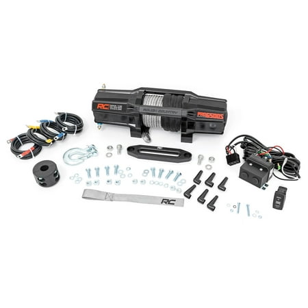 Rough Country 6,500LB UTV Electric Winch | 2.7HP | Synthetic Rope - RS6500S