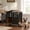 Rustic Brown, variant on Amlancher 31" Dog Crate Furniture, Heavy Duty Wooden Dog Kennel Indoor with 360° Wheels & Feeding Window, Elevated Roof Cabin Style Dog House for Small Dogs, Rustic Brown