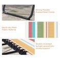 thumbnail image 4 of Lot de 2 Chaises Longues Inclinables - Chaises Longues Réglables avec Appuie-Tête, Sièges Extérieurs Multicolores en Acier et Maille pour Patio, Plage et Camping, 4 of 7