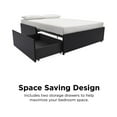 DHP Maven Platform Bed with Storage, Full, Black Faux leather