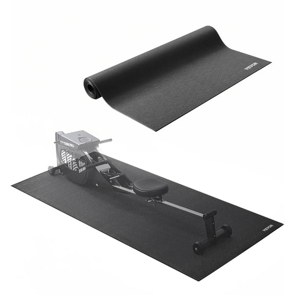 VEVOR Treadmill Mat for Carpet Floor, 1/4" Thick, 36" x 78" Exercise Equipment Mat for Treadmills, Elliptical, Rowing Machine, High Density PVC Floor Protector, Waterproof and Non-slip for Home Gym