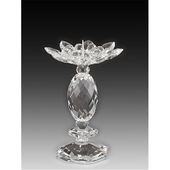 Asfour Crystal 423 3.07 L x 4.8 H in. Crystal Candlestick Celebrations Figurines